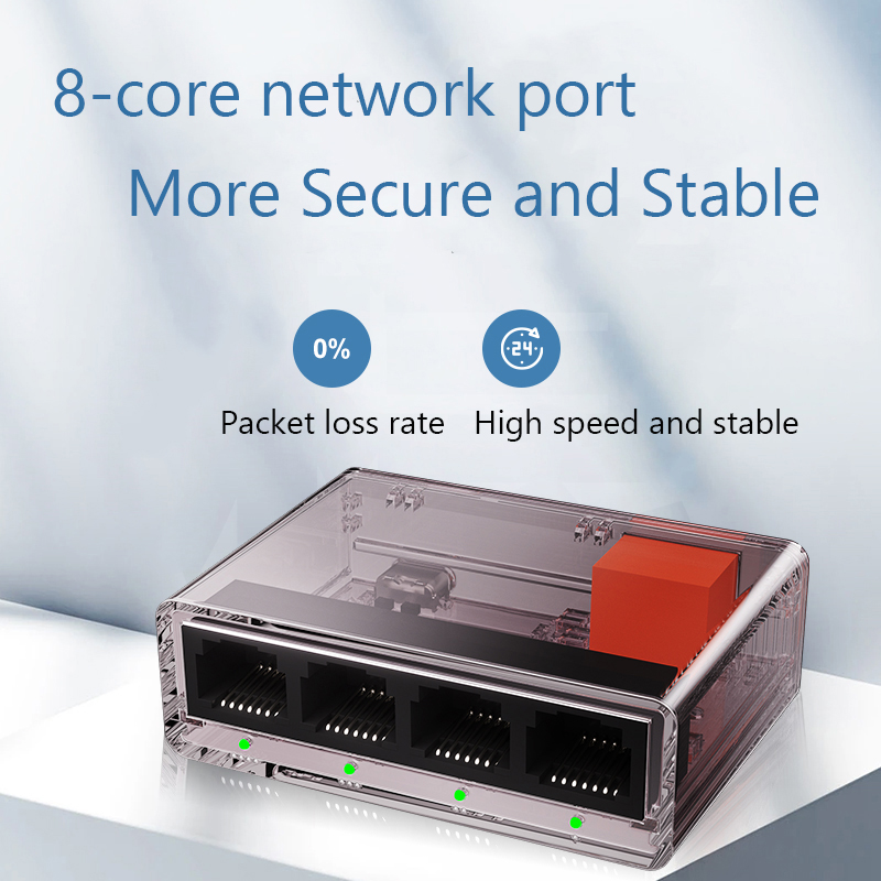 Switch di rete a 5 porte, splitter ethernet  rj45 adattatore hub lan 1 to 4 mbps 1000 switch gigabit full/half duplex per router pc