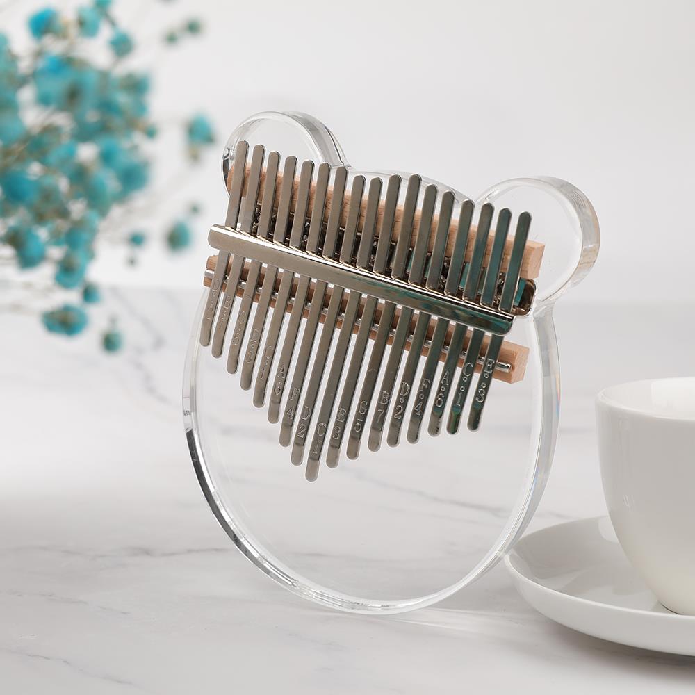 Kalimba met 17 toetsen, acryl duimpiano, transparante duimpiano met stemapparaat, hamertoetsinstrument