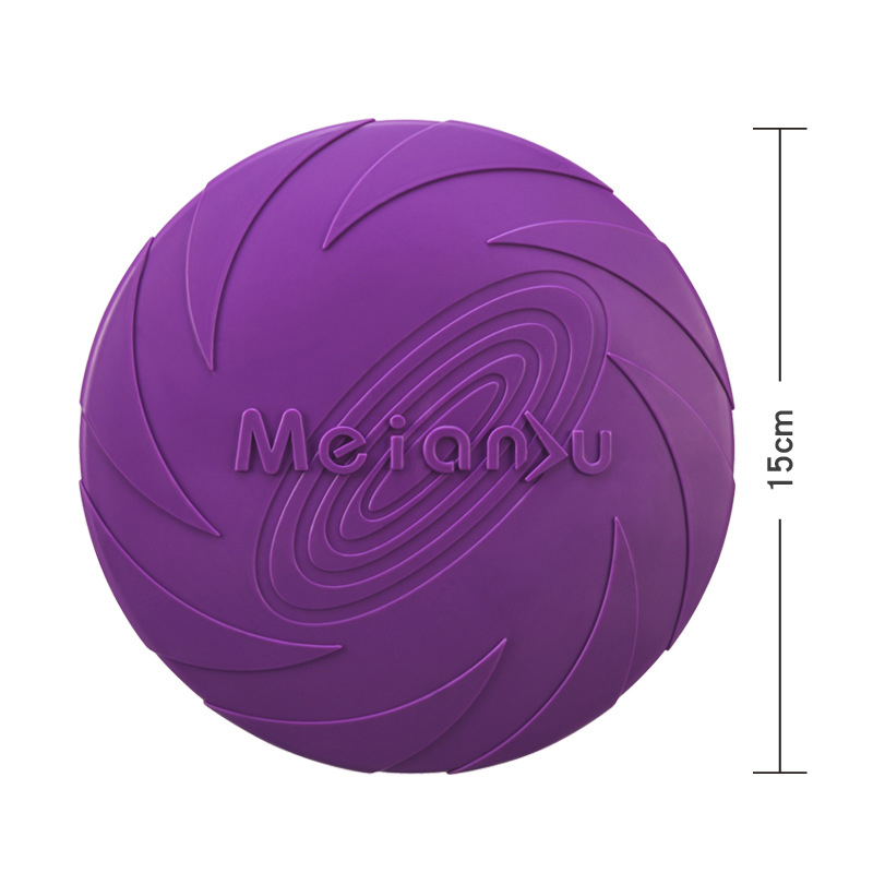Dog Flying Disk Toy Eco Friendly Soft Rubber Floatable UFO Resistant Bite Chew Disk Puppy Interactive Training Pet Supplies: Purple