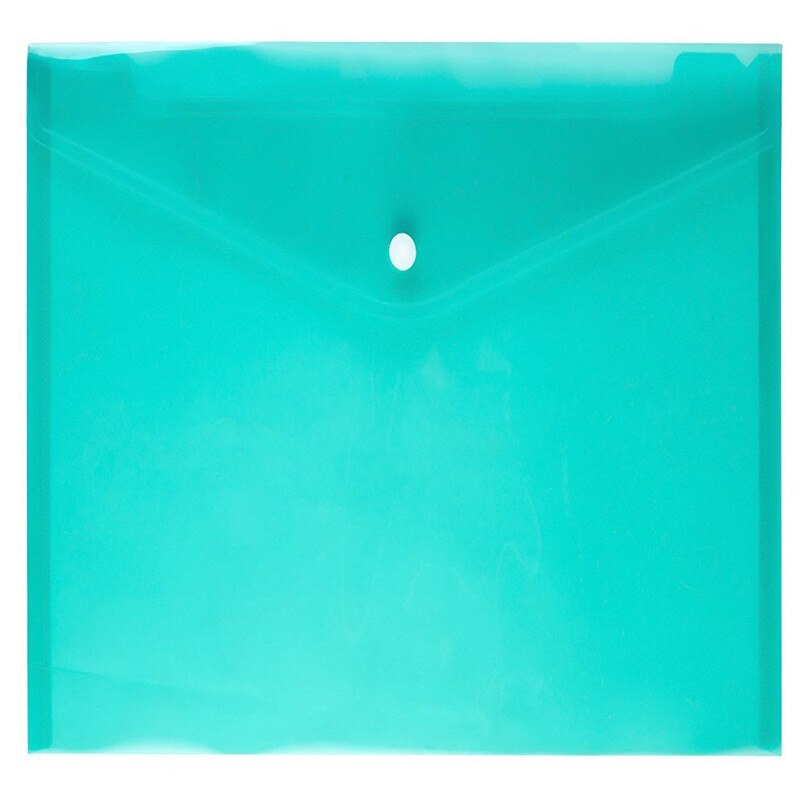 6 Colors Available Transparent Plastic Document Bag File Folder School Office Supplies A4 Stationery Pouch Case