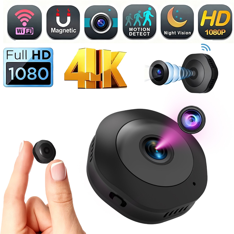 1080p hd mini câmera 4k sem fio wifi portátil cam invisível versão noturna filmadora monitor remoto câmeras gravador de vídeo voz