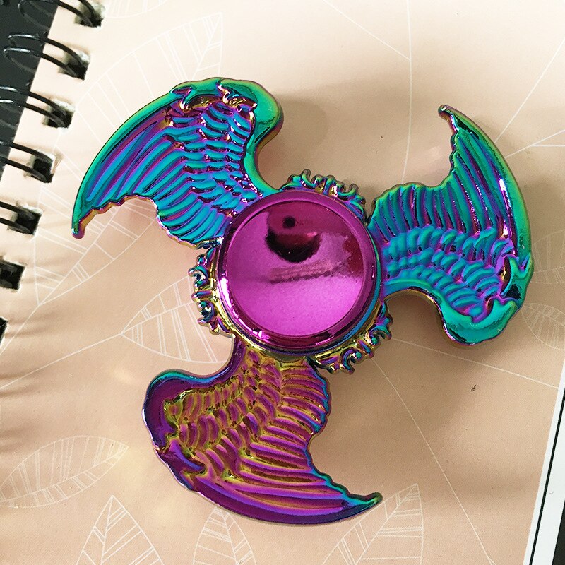 Rainbow Metal Fidget Spinner Toys Stainless Steel Bearing High Speed Stress Relief Spinner ADHD Anxiety Toys for Adult Kid: Brown