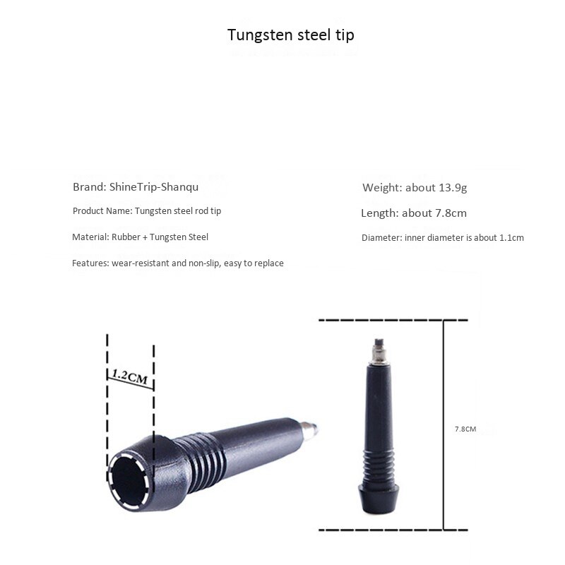 Trekking Pole Tip Pole Tips Replacement Protect Your and Fits for Majority Standard Trekking Walking and Hiking Pole