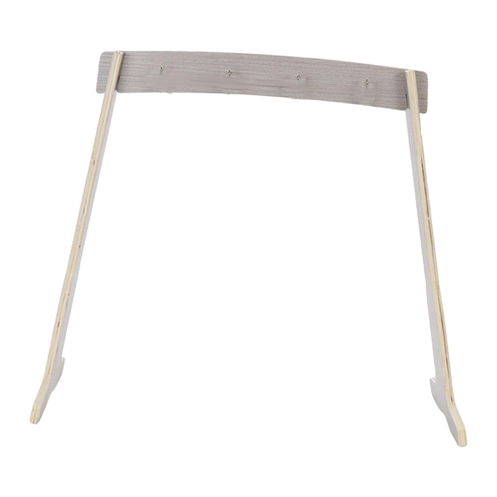 Glockenspielständer, einfache Montage, Holz, multifunktionaler Windspiel, Holzständer, Gongständer für Yoga, Tischplatte, Klassenzimmer, Schlafzimmer, Teestube: Licht Grau