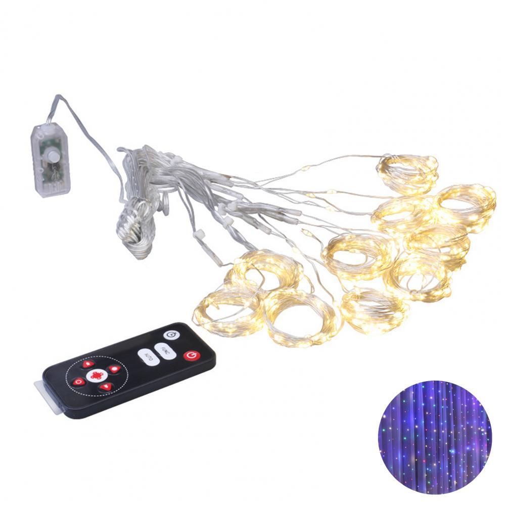 Guirlande lumineuse LED rideau étoilé avec télécommande, guirlande lumineuse décorative étanche: Multicolor