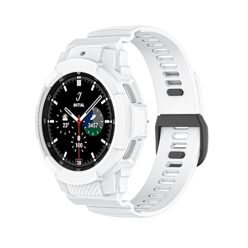 Pasek silikonowy + etui do zegarka Samsung Galaxy 4 klasyczny pasek sportowy 46mm 42mm zintegrowany pasek do zegarka Galaxy Watch4Classic