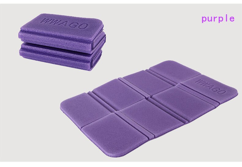 Draagbare Camping Wandelen Picknick Kussen Seat Pad Outdoor Opvouwbare Camping Vochtwerende Kussen Matras Waterdicht Seat Pad: Paars