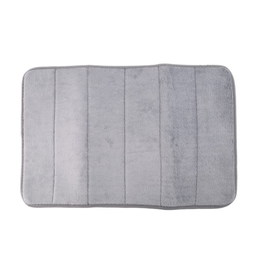 Useful 40*60cm Memory Foam Camping Mat Bathroom Horizontal Stripes Rug Absorbent Non-slip folding Bath Mats