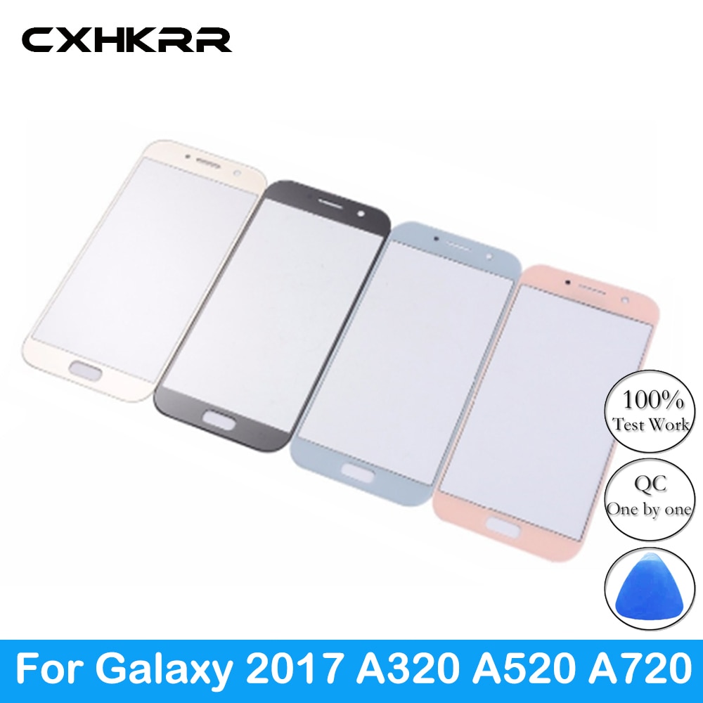 Para Samsung Galaxy A3 A5 A7 A320 A520 A720 pantalla táctil Sensor LCD pantalla digitalizador cubierta de vidrio con adhesivo