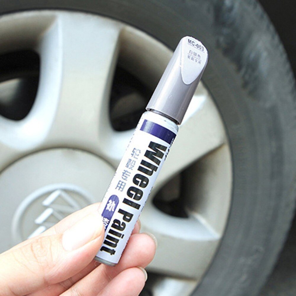 Auto Wiel Kras Reparatie Touch Up Pen Aluminium Wit Zilver Touch Up Verf Wiel Refurbished Self-Schilderen Wiel pen