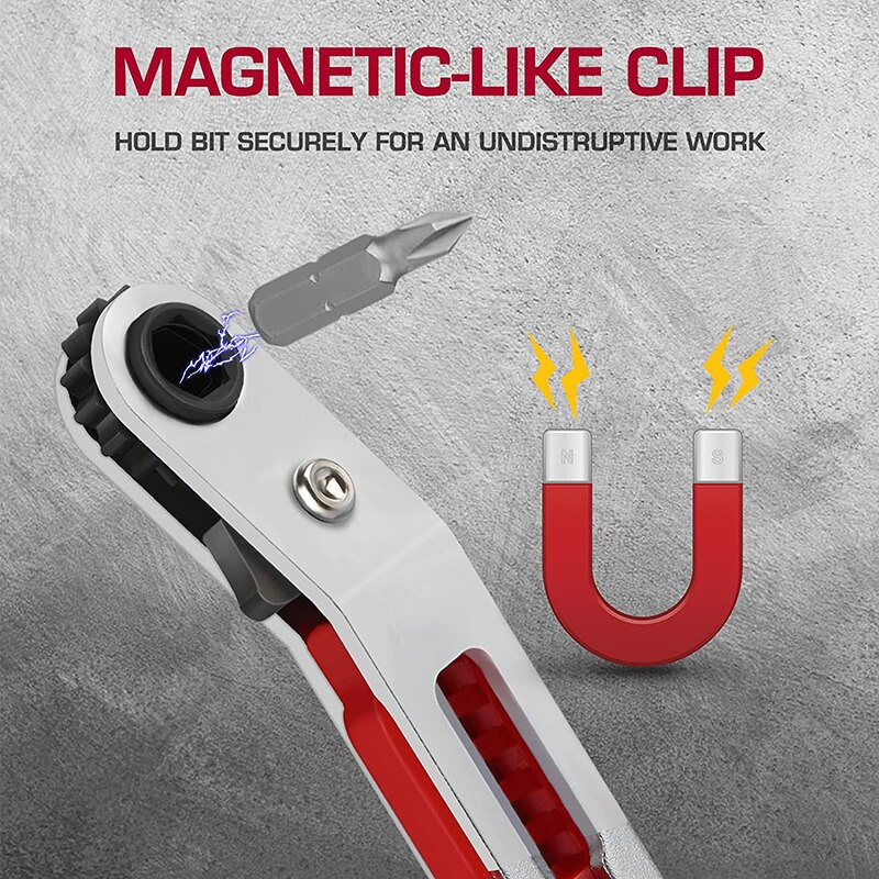 Elbow Head Mini Ratchet Wrench Screwdriver Set 90 Degree Offset Screwdriver Handle 1/4 Inch Drive Right Angle Torque Wrench