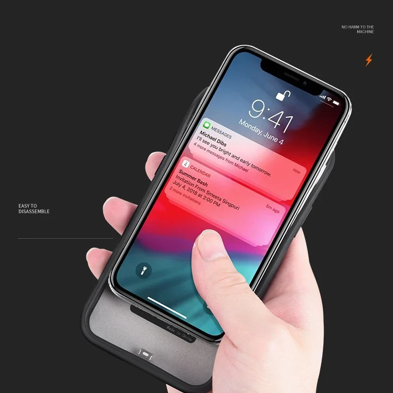 Funda para cargador de batería de 20000mAh, cubierta de carga para iPhone 11, 12, 13, 14 Pro Max, XR, Xs Max, 6, 6S, 7, 8 Plus, Power Bank