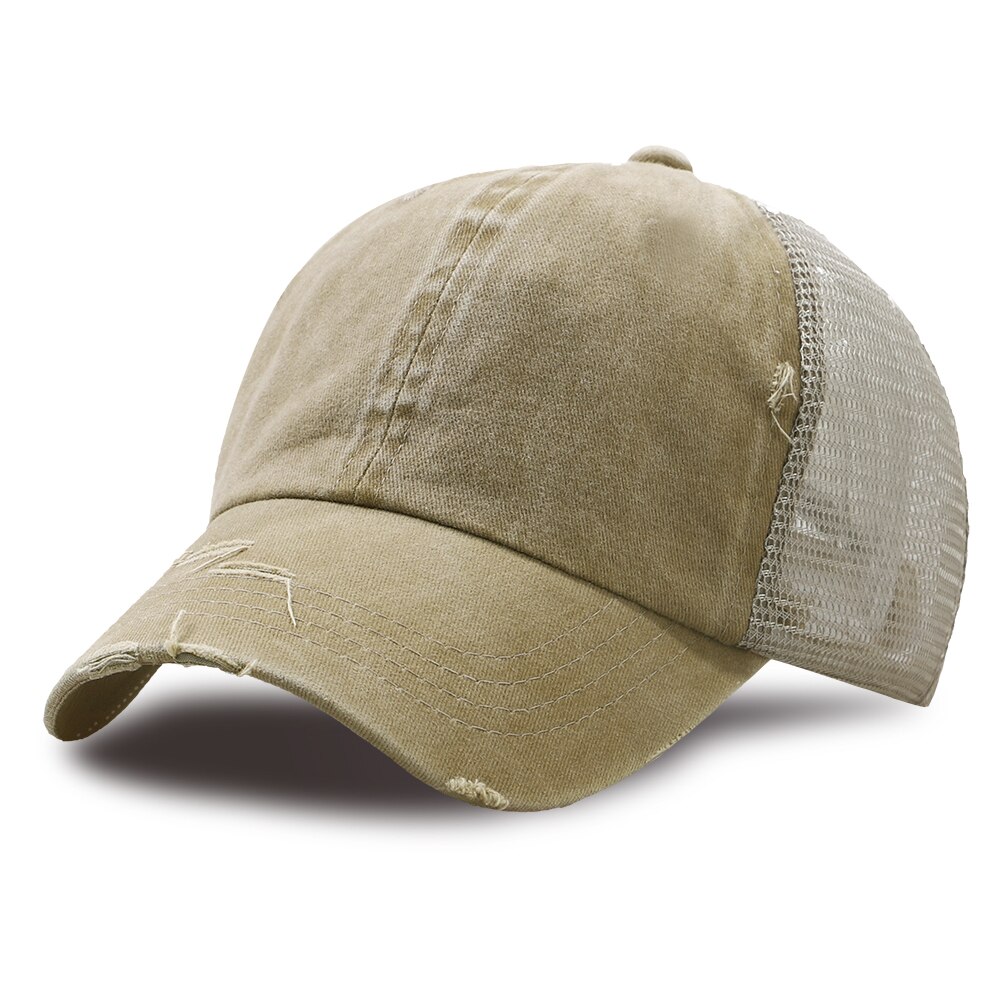 Akira synthwave japan anime baseball hat åndbar casual mesh golf kasketter sport bomuld trucker hatte unisex udendørs snapback cap: Khaki