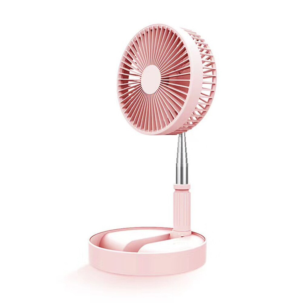 folding telescopic mini fan USB rechargeable student portable small electric dormitory bed office desktop large wind battery