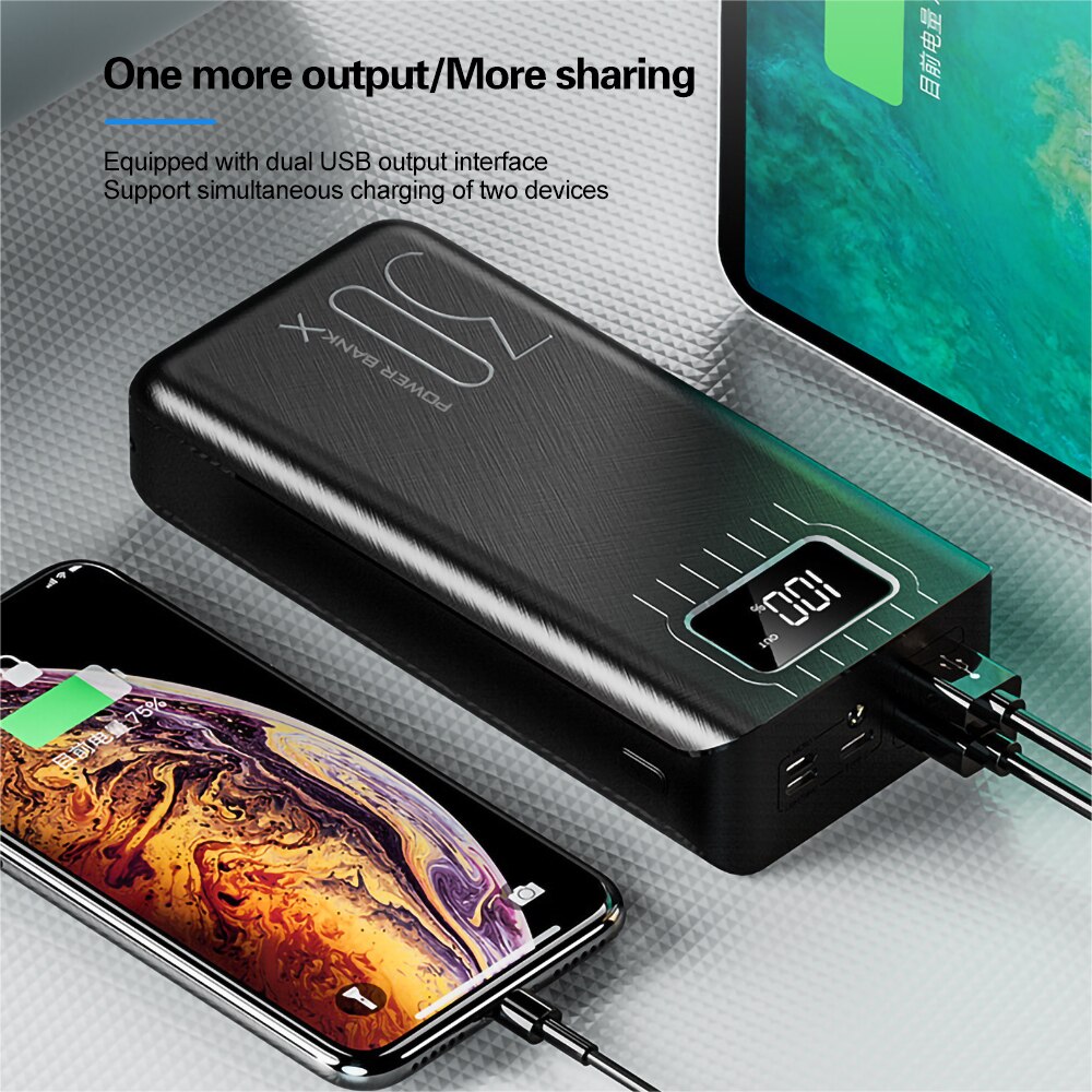 50000mAh Power Bank Portable Charging Poverbank Mobile Phone External Battery Charger Powerbank 50000 mAh for Xiaomi Mi