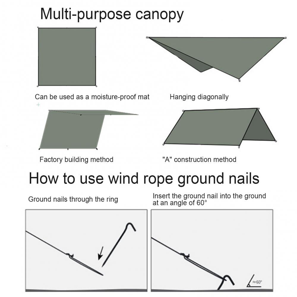 Outdoor Beach Waterproof Mat Sun Shade Sail Canopy UV Block Camping Shelter Outdoor Mat