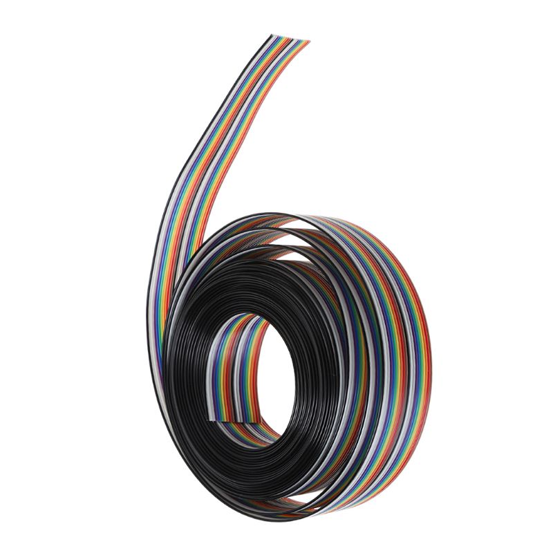 5m Rainbow Cable 20Pin DuPont Wire With 1.27mm Line Pitch Connect Wires