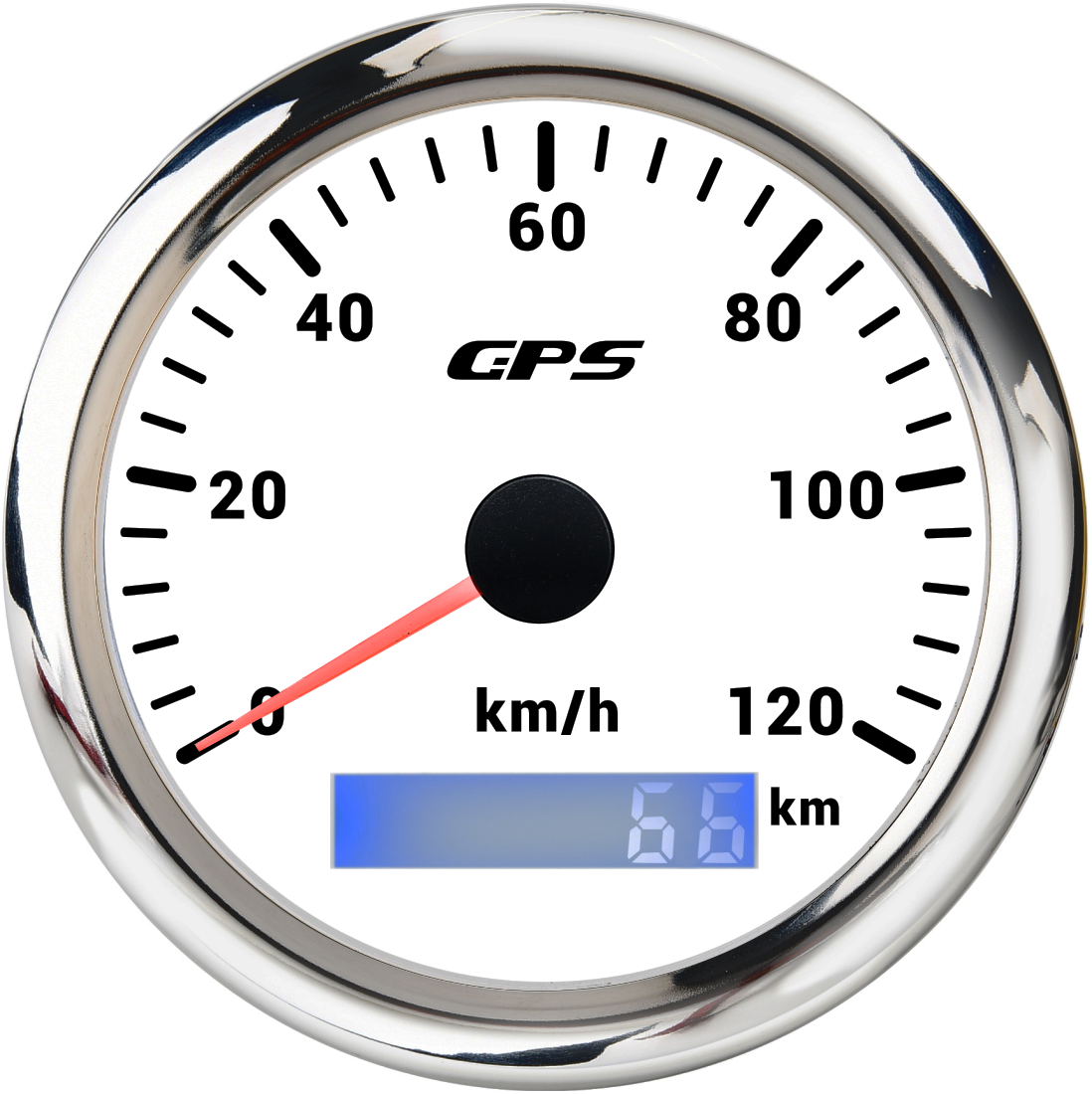Universal 85 MM GPS Tacho Gauge 7 Farbe Led-hintergrundbeleuchtung Für Motorrad Marine Boot Lkw 60 Kmh 200 Kmh geschwindigkeit Gauge Meter: Rot