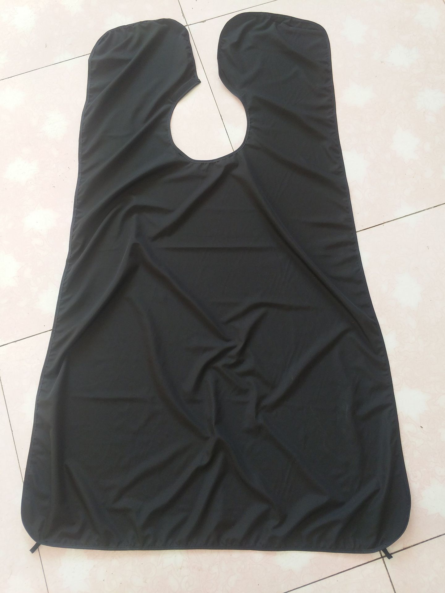 120x80cm Man Bathroom Apron Black Beard Apron Hair Shave Apron for Man Waterproof Floral Cloth Household Cleaning Protecter: Black