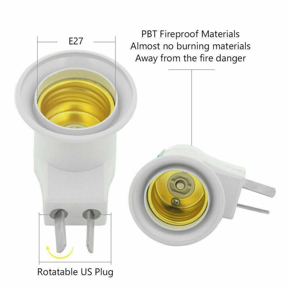 Förderung E27 220V 6A LED Licht Männlichen Buchse zu EU UNS Typ Stecker Adapter Konverter für Birne Lampe Halfter mit an/aus-Geschmack