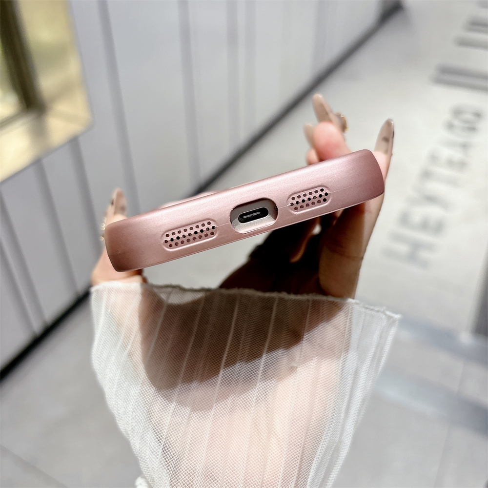 Pink Lanyard Soft Phone Case For iPhone 11 12 13 14 15 Pro Max 16 Pro Max Plus X Xr Xs Max Wrist Band Shockproof Cover