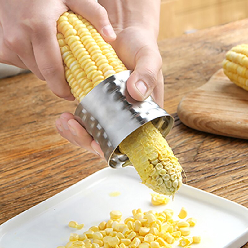 Manual Corn Shaver Threshing Corn Stripper Peeler Home Vegetable Tools Corn Stripper Corn Cob Remover Corn Splitter Corn Slicer