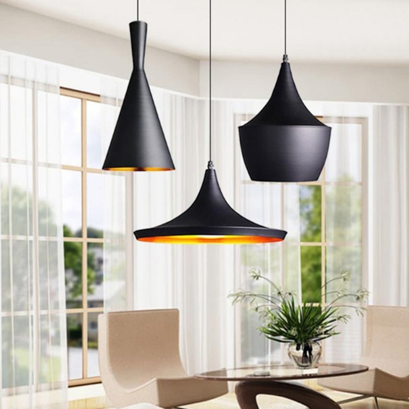 Modern LED Pendant Light Vintage Pendant Lamp E27 Base Edison Bulb Home Lighting Fixture Art Deco Light Lustre