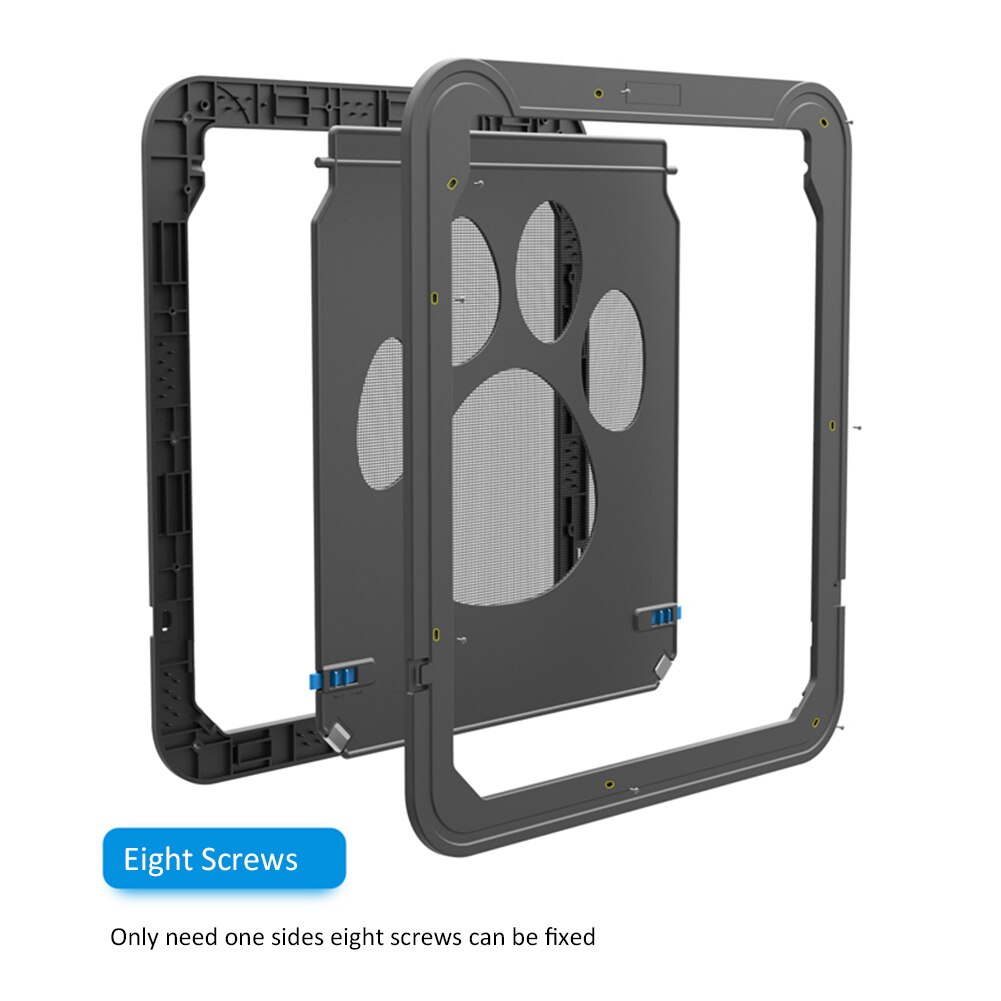 Pet Dog Cat Door Multifunction Magnetic Automatic Lock Pet Door Innovative Gauze Window Door For Dogs Cats
