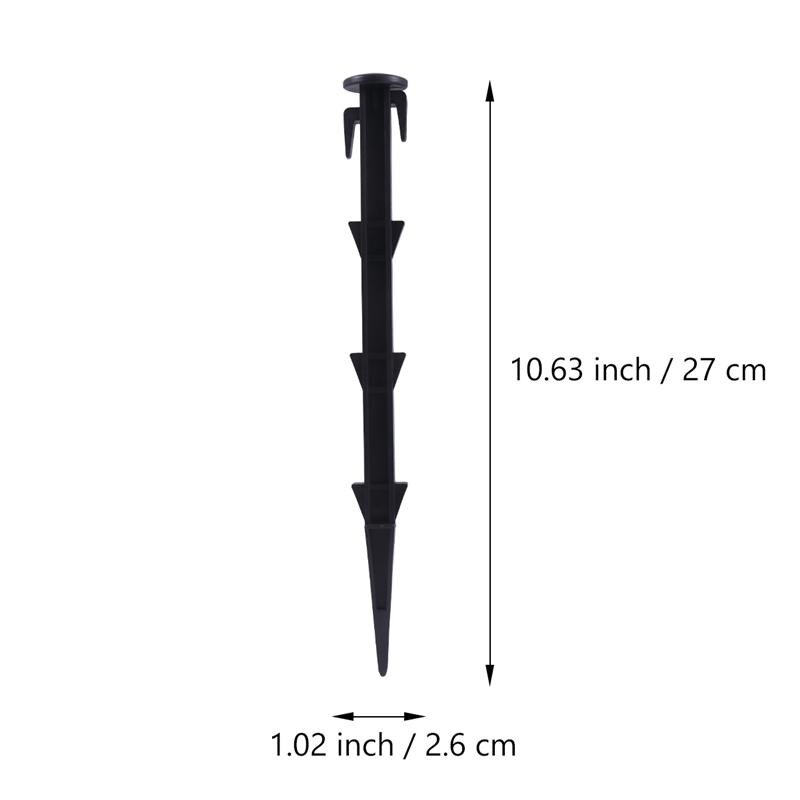 10 pces de plástico novela tenda estaca tenda toldo pegs fixos útil tendas prego acessório tenda unhas