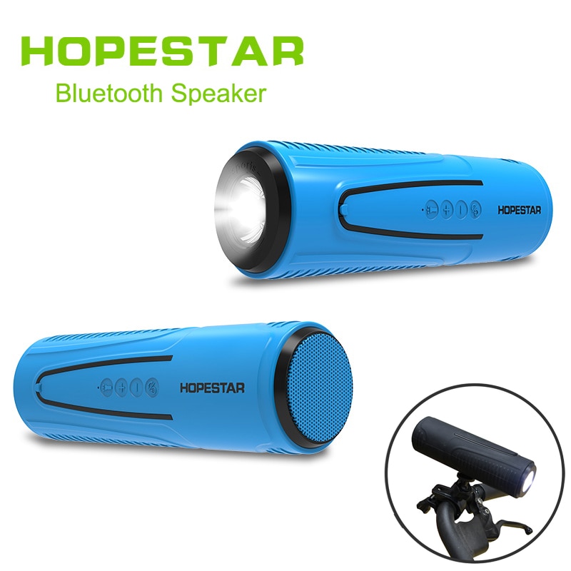 HOPESTAR P3 Altoparlante Senza Fili di Bluetooth Subwoofer Bike Impermeabile Stereo di Sostegno TF AUX FM con la banca di potere esterna torcia elettrica