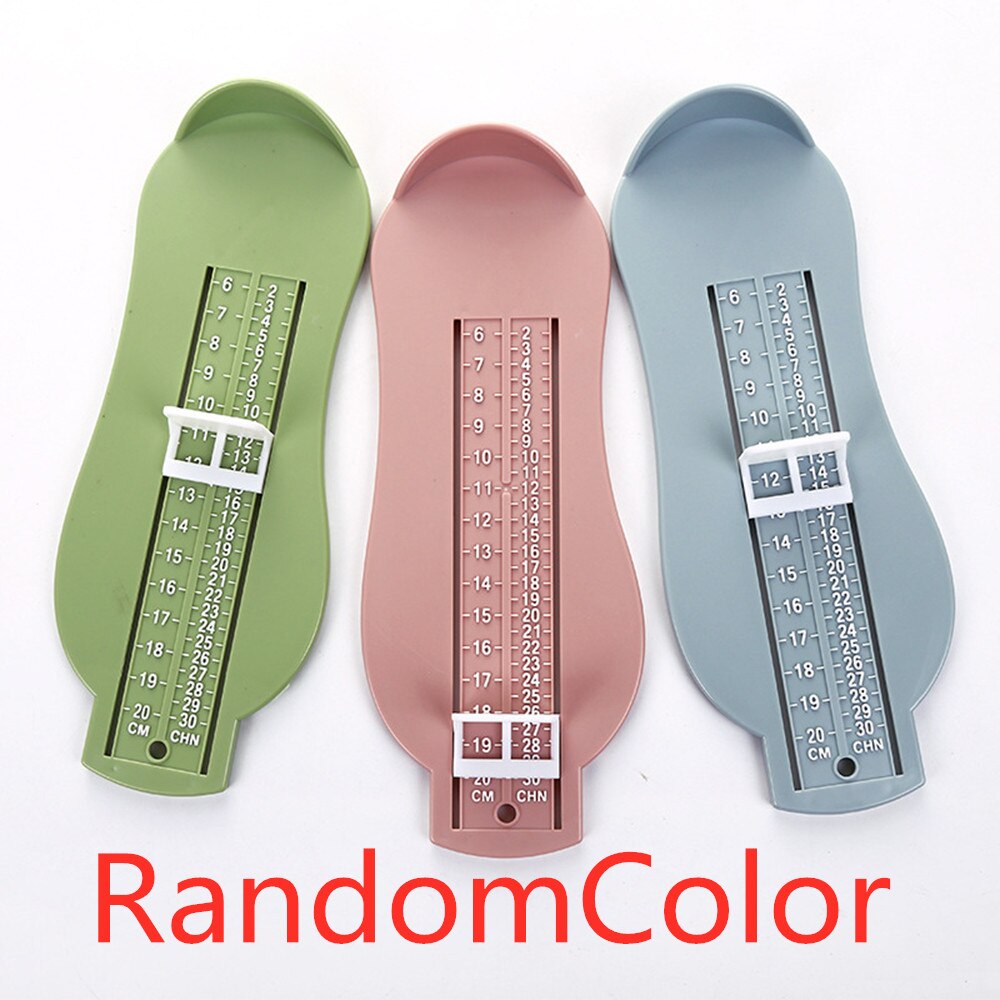 3 Colors Baby Foot Ruler Kids Foot Length Measuring device child shoes calculator for chikdren Infant Shoes Fittings Gauge Tools: Random Color