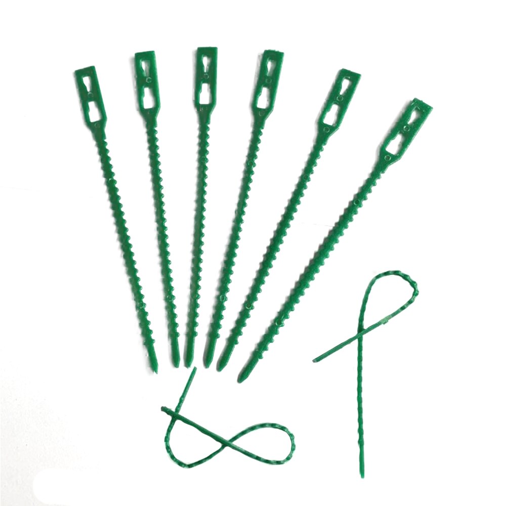 50Pcs 13/17cm Adjustable Reusable Garden Cable Ties Plant Support Shrubs Tree Locking Nylon Plastic Ties