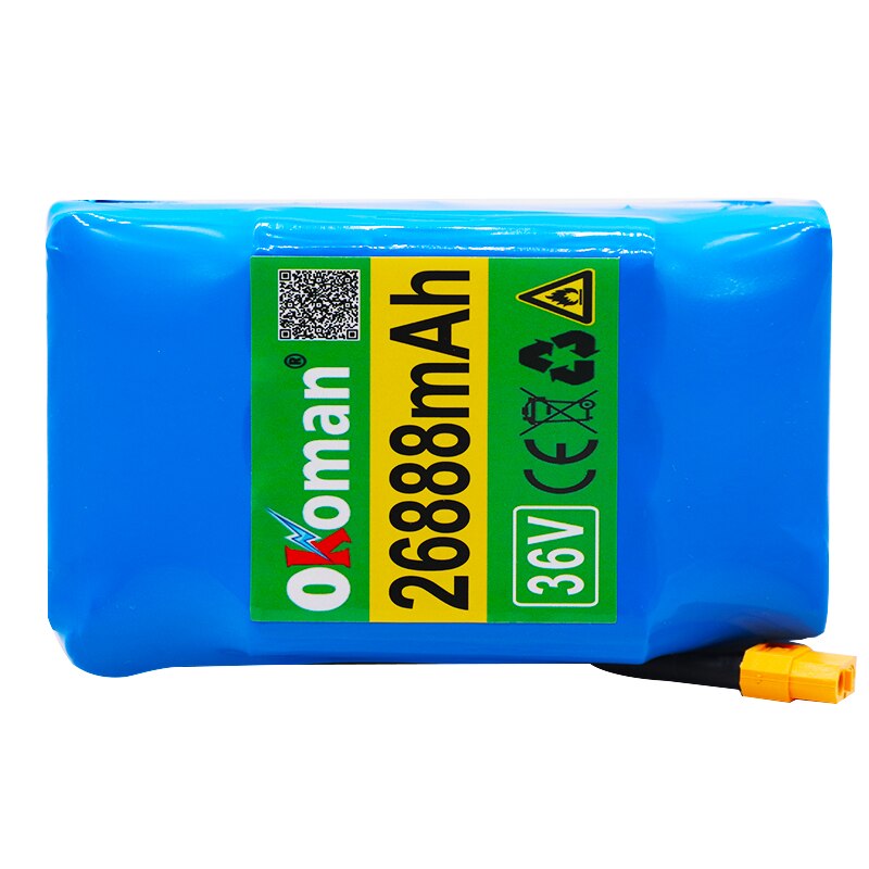 10S2P 36v batterie rechargeable lithium-ion 26888 mAh 26.8AH batterie pour monocycle hoverboard auto-aspiration électrique