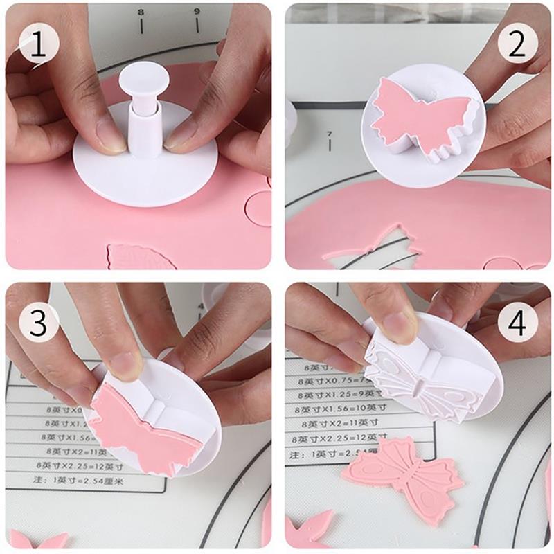 2PCS Windmill Cookie Cutter Easy to Clean Plastic DIY Biscuit Cutter Baking Tool Cookie Cake Mold DIY Cake Decorating Tools