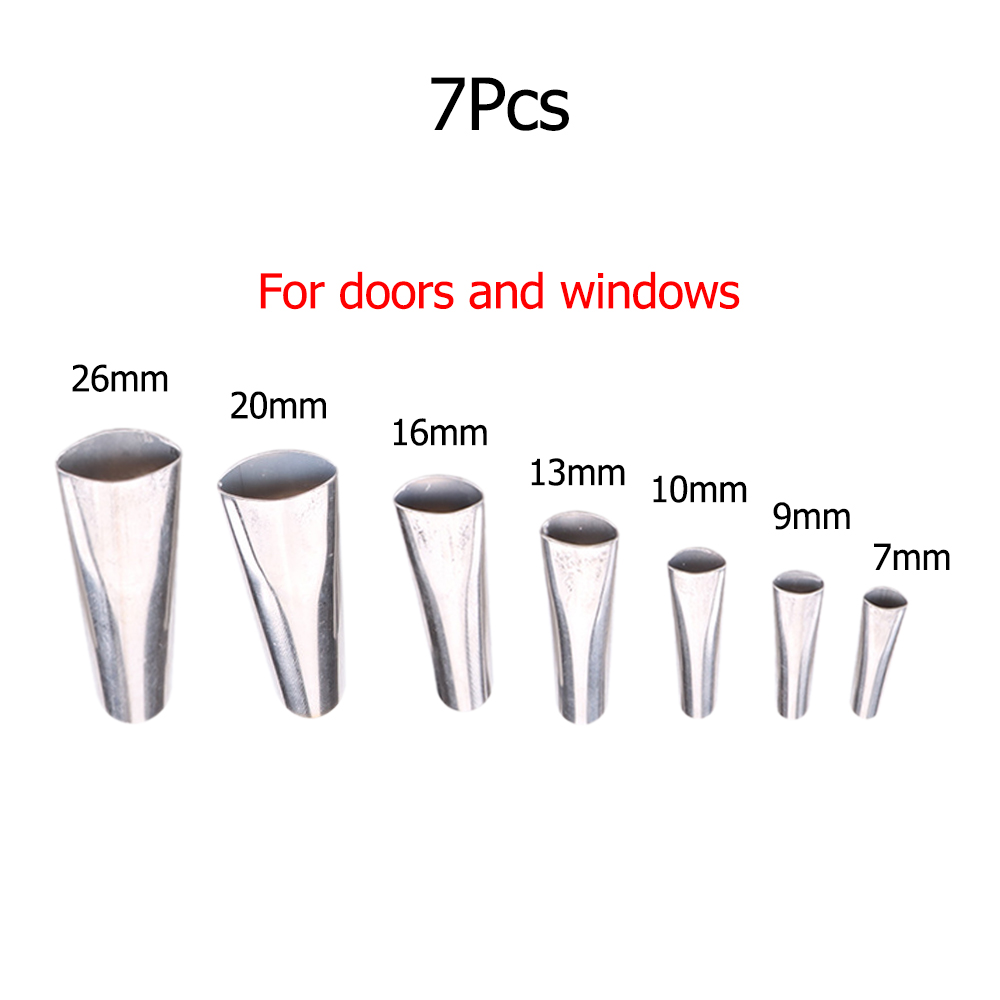 5-35mm Silicone Caulk Nozzle Applicator Caulking Finisher Glue Sealant Stainless Steel Finishing Tool Kitchen Bathroom Sink: A---7PCS