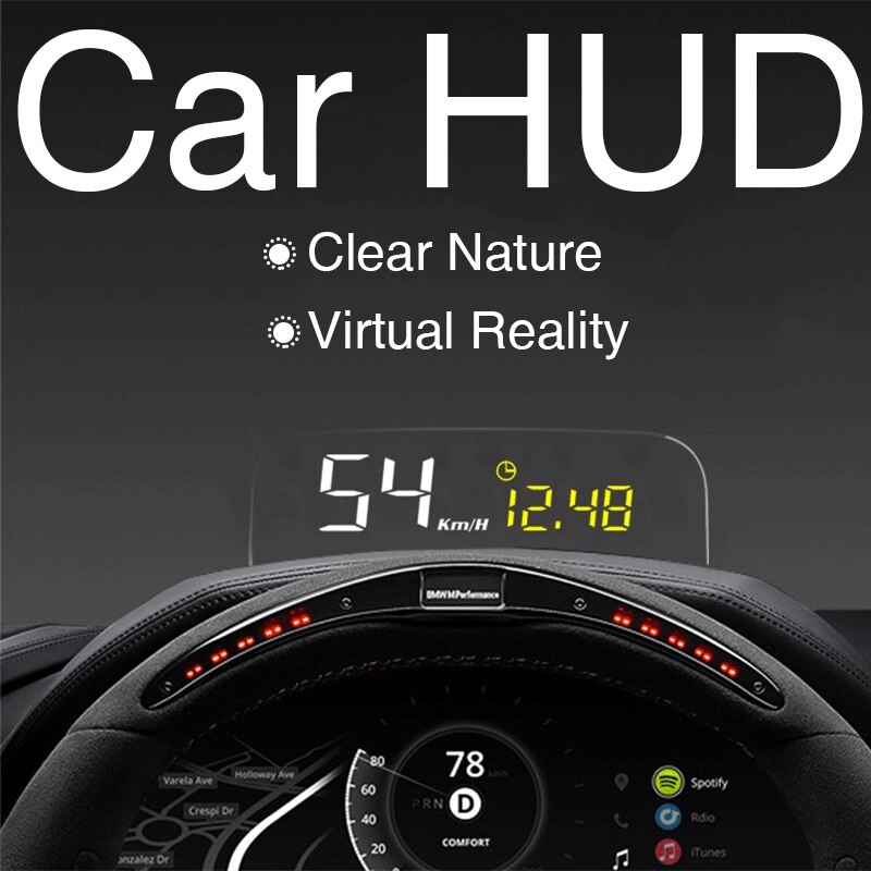 Car Electronics Head Up Display Obd 2 Display Projector On Windshield Gps Speedometer Hud Projector Car Speedometer Car Screen