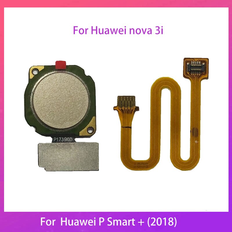 Voor Huawei Nova 3i/ P Smart Plus Vingerafdruk Sensor Home Button Key Touch Id Flex Kabel: Gold Fingerprint