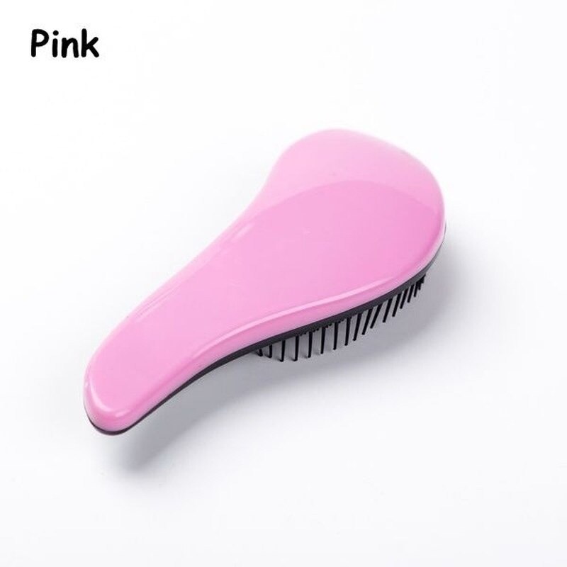 Baby Kinder und Frauen Entwirren Haar Pinsel Combs Salon Sanfte Anti-statische Pinsel Verwicklung Nass Trocken Borsten Griff Baby haar Pinsel: Pink