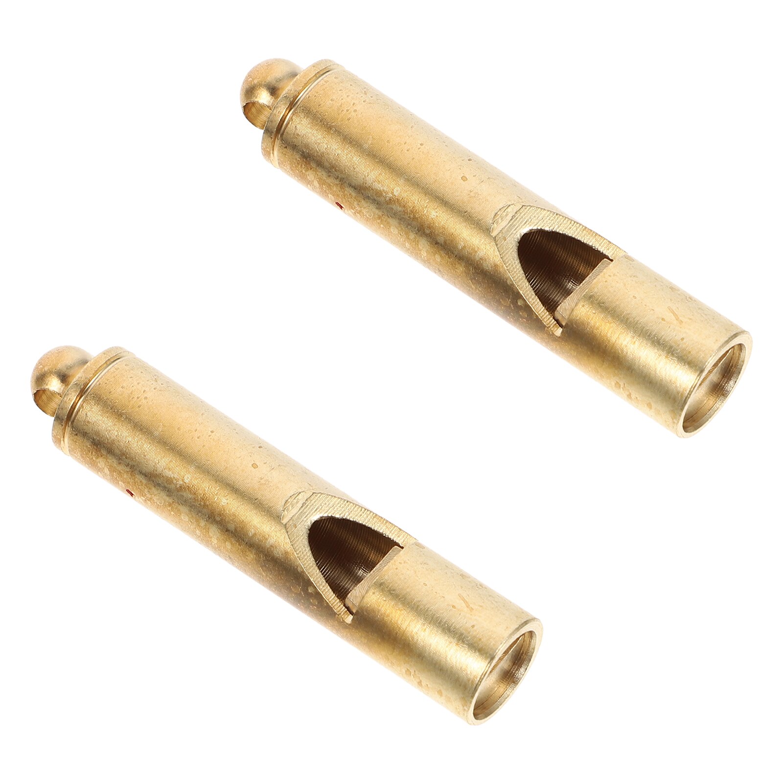 2pcs Vintage Brass Whistles Hand-made Whistle Brass Whistle Keychain Pendant: Default Title