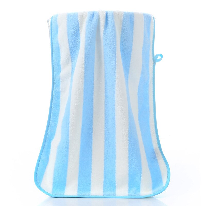 T057b à venda absorvente azul roxo cinza verde rosa listra rosto grosso toalha de microfibra macia casa banho toalhas: blue stripe