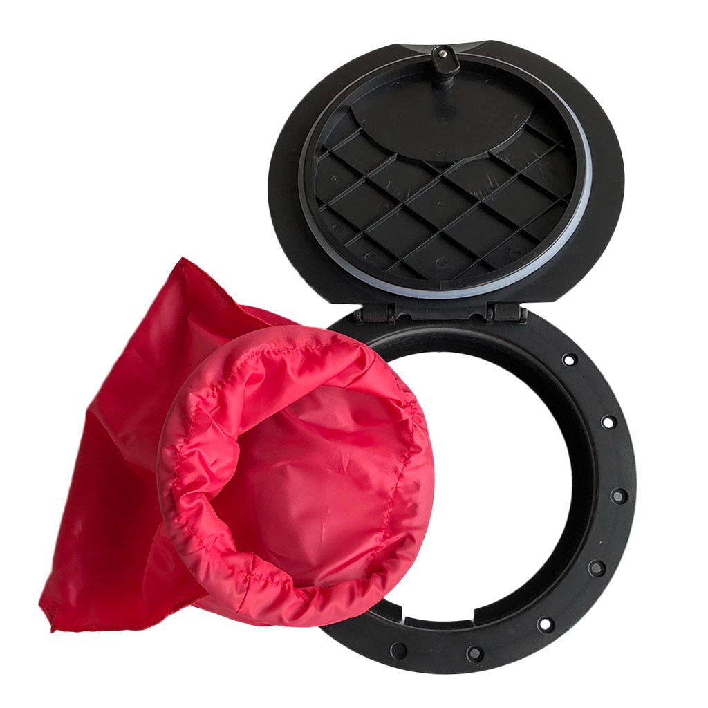 28cm 11'' Outer Diameter Nylon Hatch Cover Deck Plate Kit with Storage Bag for Marine Boat Kayak Canoe Fishing Raft Dinghy