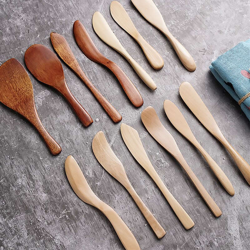 Wooden Tableware Non Stick Wooden Spatula Cooking Shovel Small Rice Spoon Cooking Utensils Handmade Household Tableware