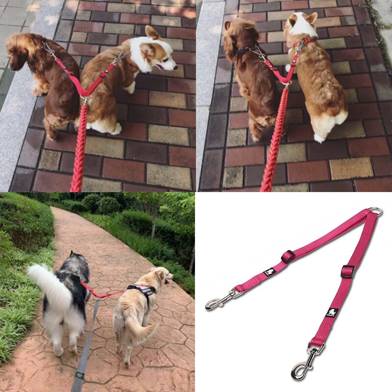 Truelove Hondenriem Dubbele Riemen Running Walking Pet Nylon Verstelbare Leashs Trainer Honden Voor Twee Hond Medium Kleine Grote Honden