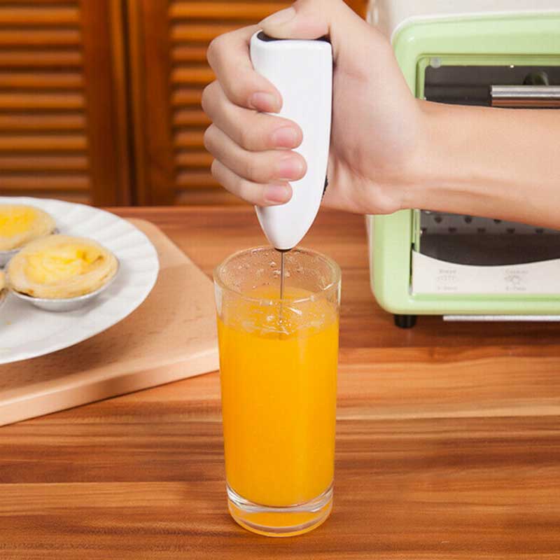 Batidor eléctrico de mano para cocina, Mini batidor de acero inoxidable para huevos, café, leche, práctico utensilio de cocina fácil de limpiar