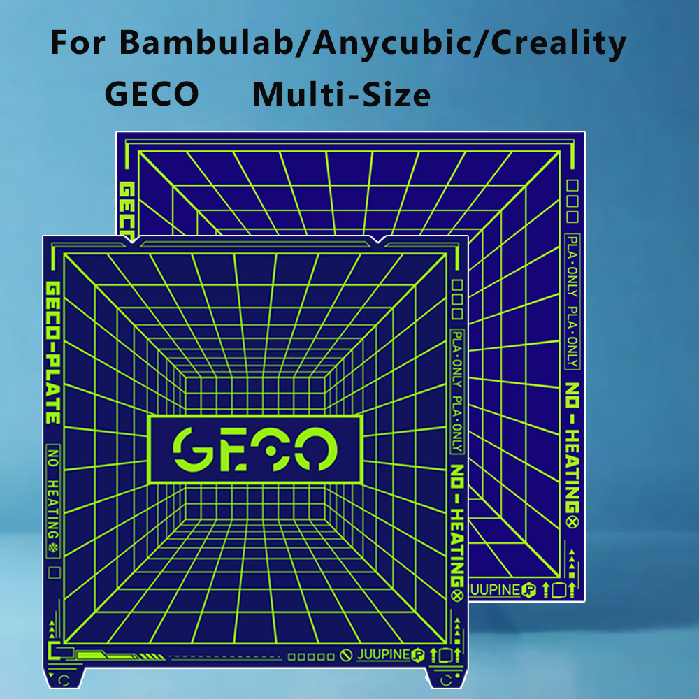 GECO Plate Pla Cold Build Pate For X1C P1S A1 Kobra S1 K1c Ender 3 Se K1 Max No Clog Spring Steel Double Sided Super Adhesion