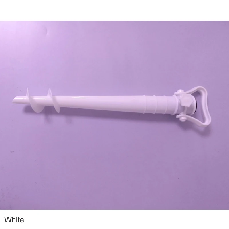 Solstrand fiskestativ regnutstyr hageterrasse parasoll bakkeanker pigg paraply strekkstativholder 1 stk: Hvit