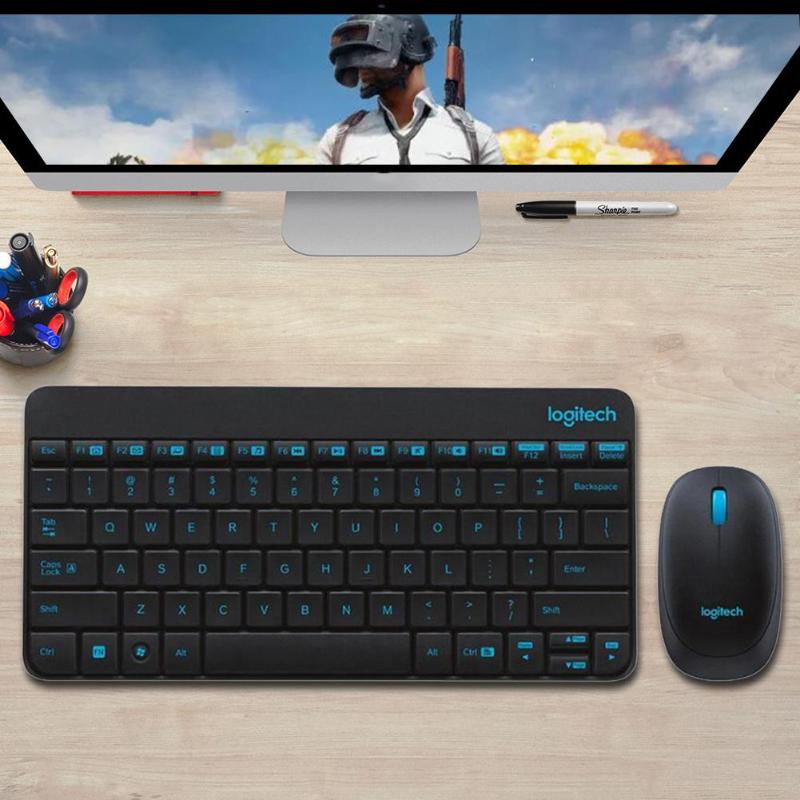 Logitech-Mini clavier de jeu sans fil USB MK245, 1000DPI, Mini clavier de jeu, souris ergonomique, pour ordinateur portable et bureau
