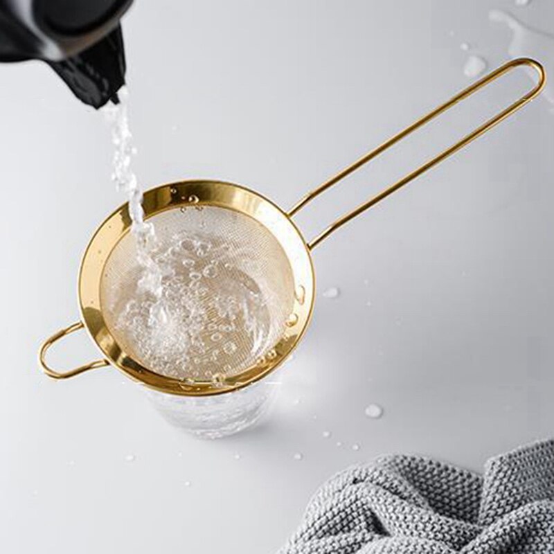 Flour Sieve Fine Mesh Strainer Handheld Icing Sugar Sieve with Offset Spatula Set Cake Frosting Angled Icing Spatula