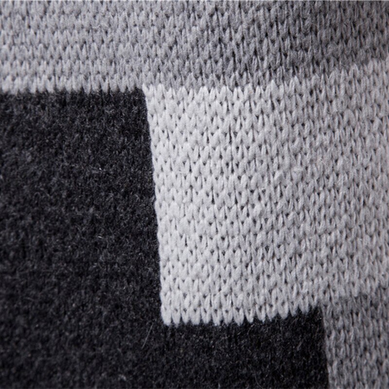 Mænd jakker lang stil cardigan overtøj sweater mandlige knap udenrigshandel stribe farve matchende top coats