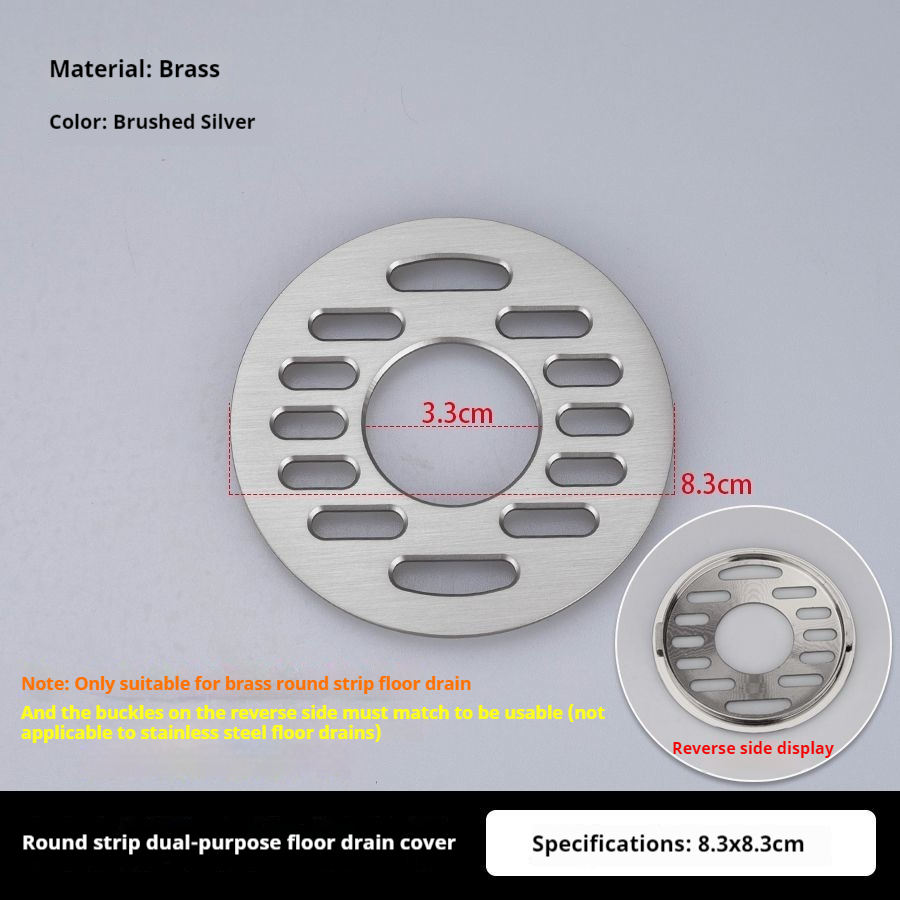Afvoerputje deksel originele accessoires deksel ronde vierkante strip onzichtbare wasmachine messing afvoerputje deksel modificatie: Paars